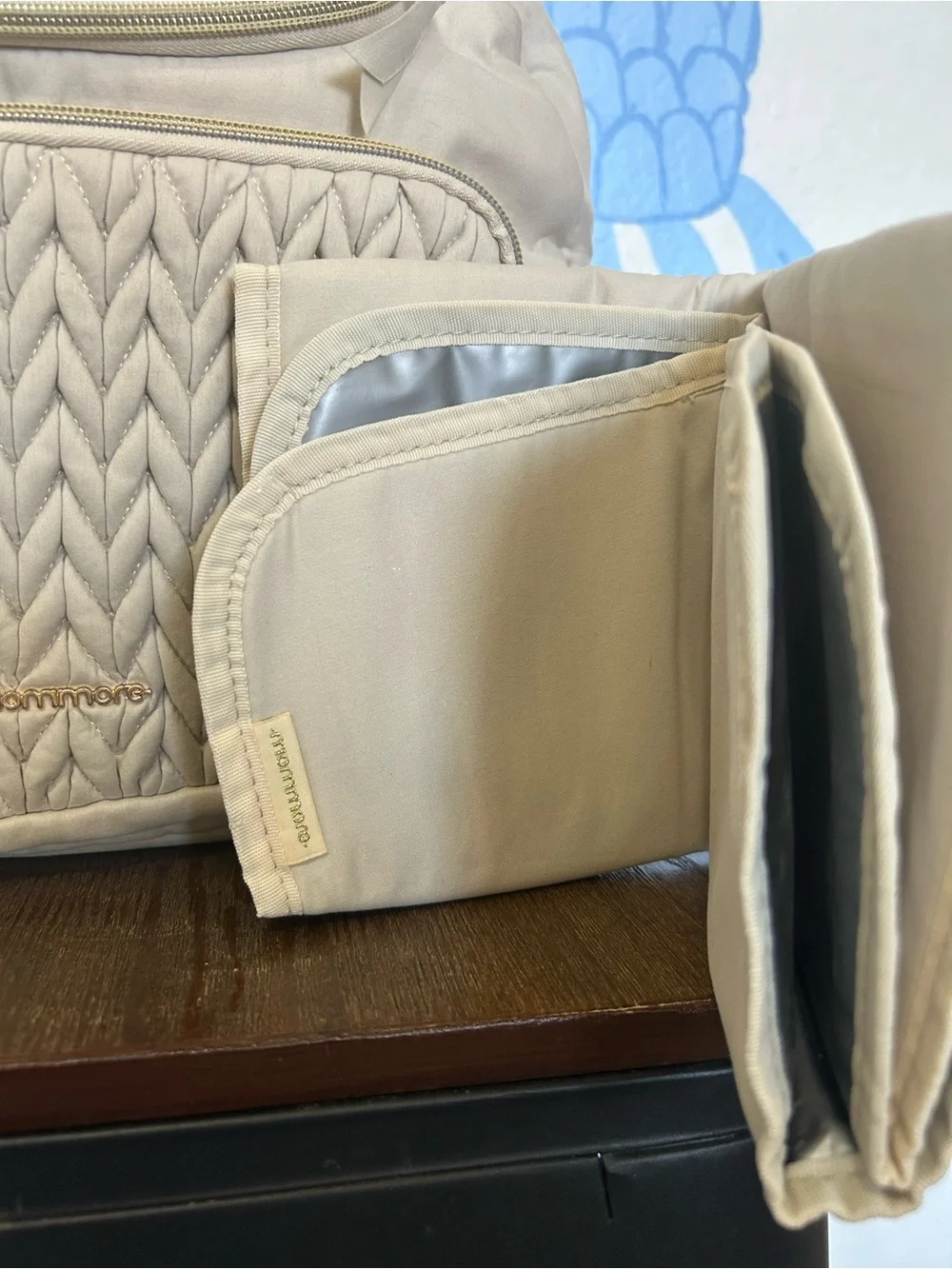Mommore Quilted Cream Women’s Diaper Bag